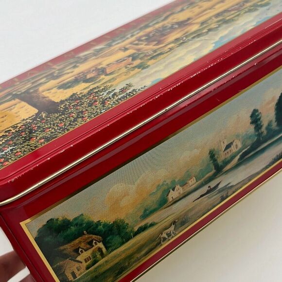 1996 Crabtree & Evelyn London Collectible Metal Tin Box Vintage Vtg Storage Red - Picture 16 of 16